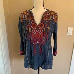 Johnny Was Embroidered Blouse